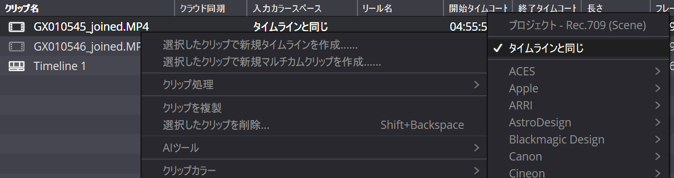 GP-Transform入力カラースペース指定